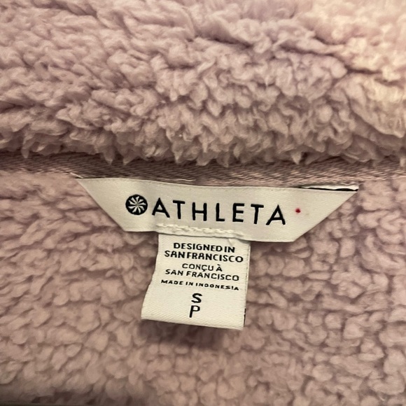 Athleta Tugga Sherpa Zip Jacket Lavender - Picture 9 of 10